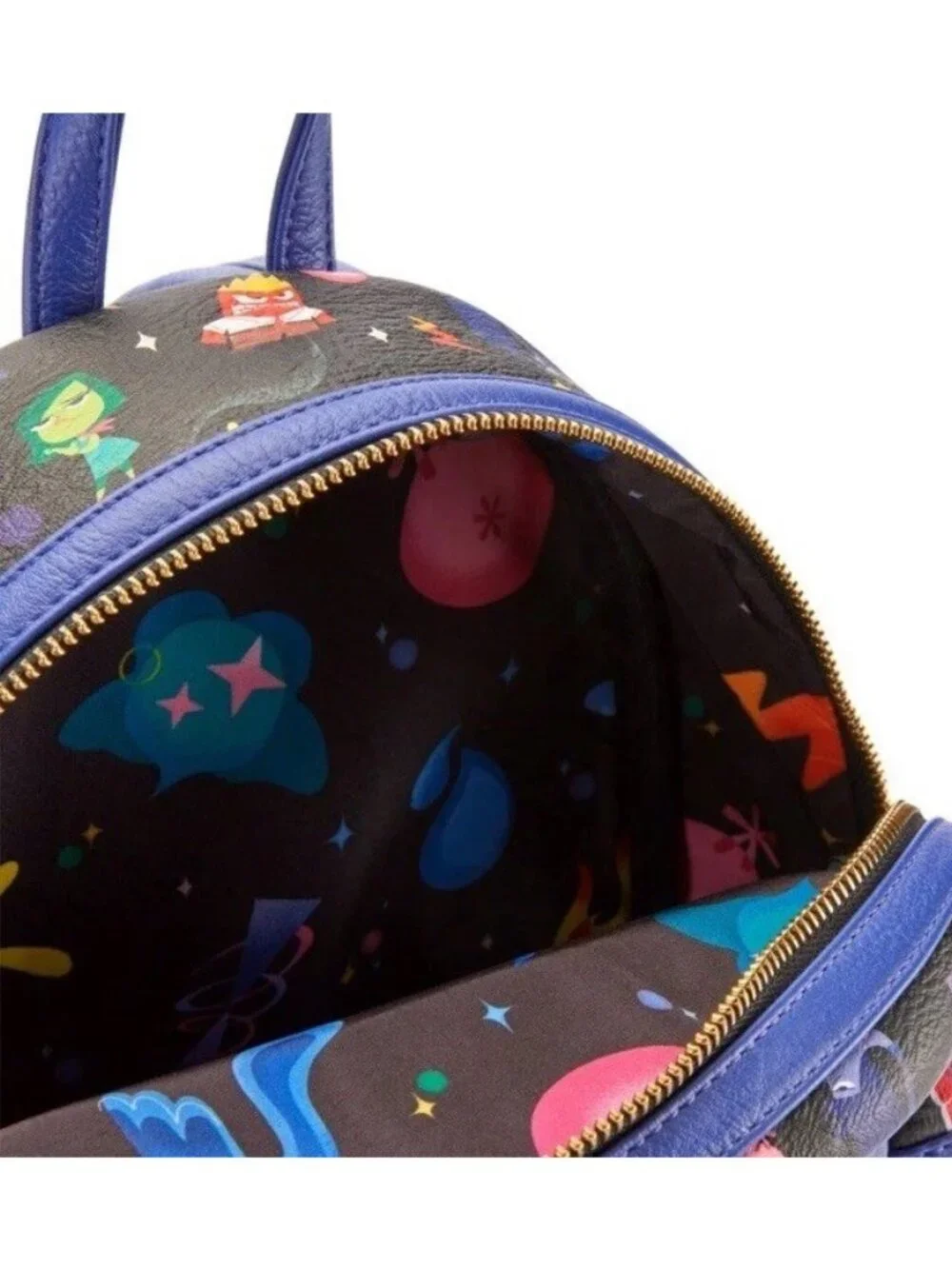 Loungefly Disney Parks Inside Out 2 Character AOP Anxiety Charm Backpack Bag NWT